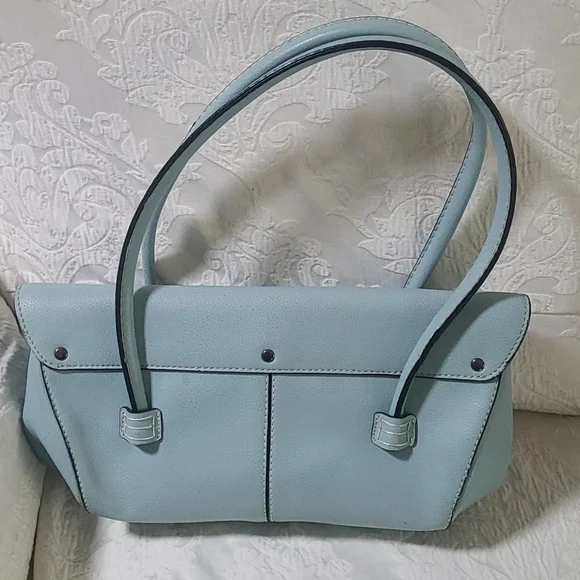 TOD'S Light Blue Leather Handle Bag - Picture 2 of 6